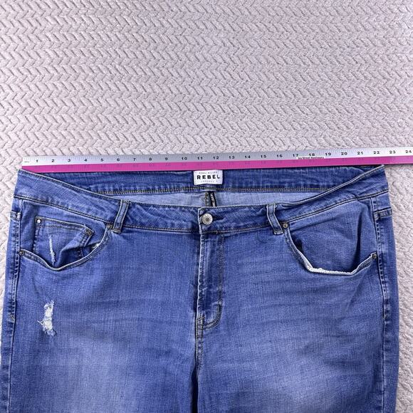 Rebel Wilson X Angels Plus 24W Jeans Stretch‎ RYOT Tomboy Women’s Distressed - Picture 7 of 16